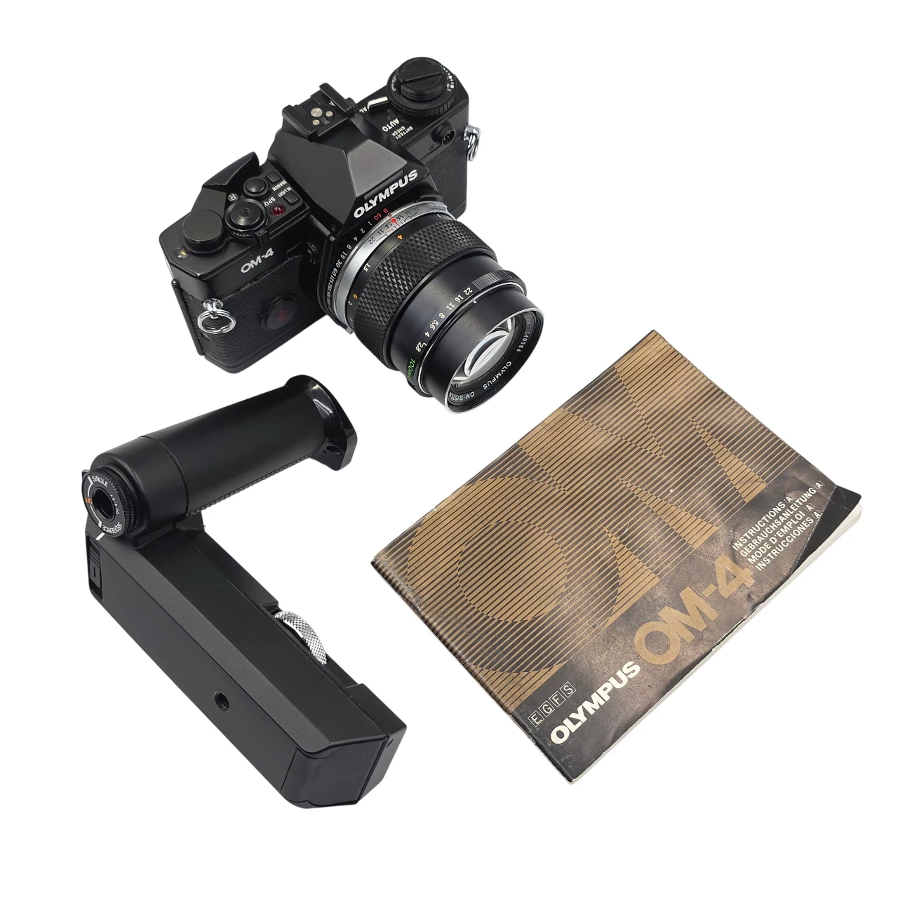 aparat-analogowy-olympus-om-4-olympus-100mm-f28-om-system-auto-t-certyfikaty-zgodnosci-218669-1