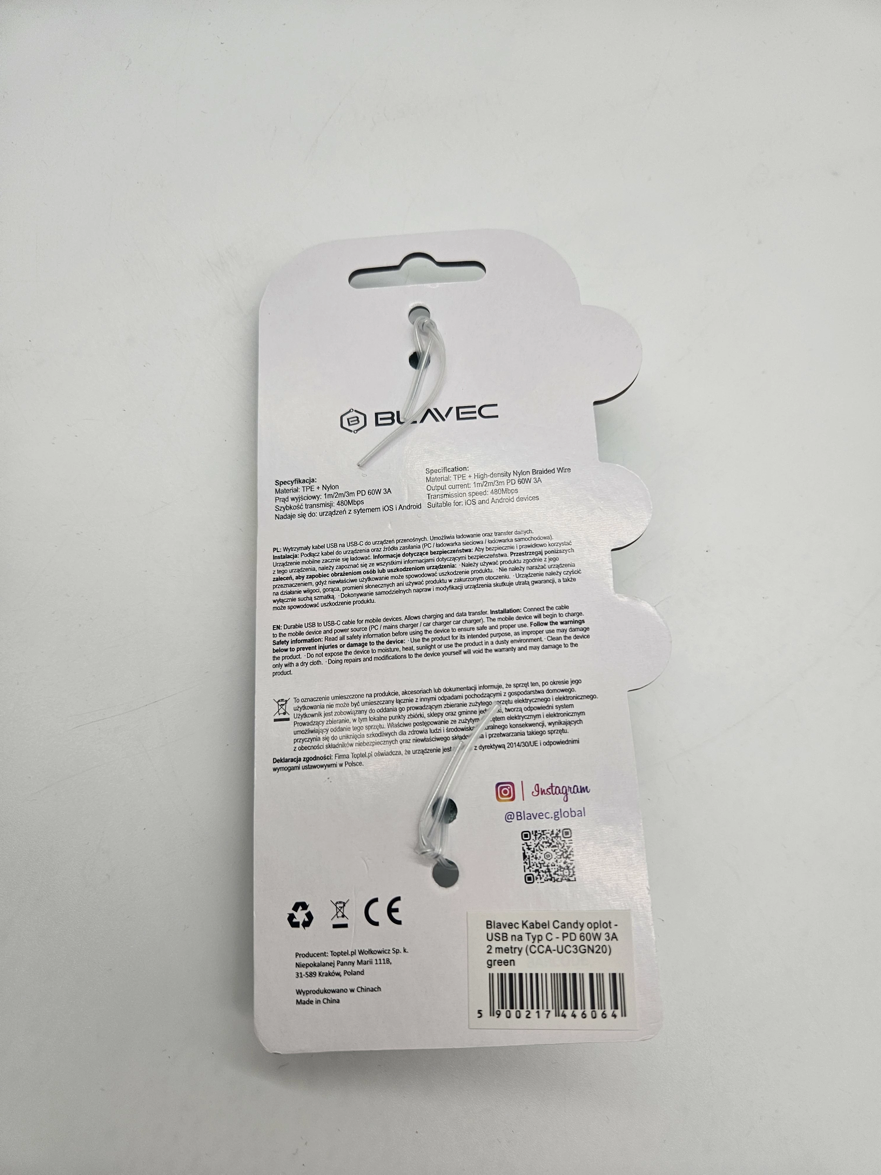 blavec-kabel-candy-oplot-usb-na-typ-c-pd-60w-3a-2-metry-ean-gtin-5900217446019