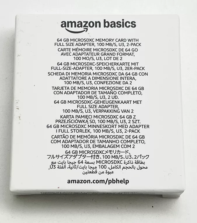 2pak-karta-sd-amazon-basics-64gb-100mbs-adapter-840095874014-stan-11323-1