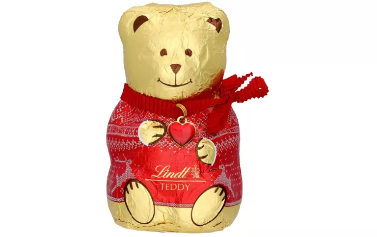 LINDT TEDDY SWEATER RED 100G DW: 05/2026