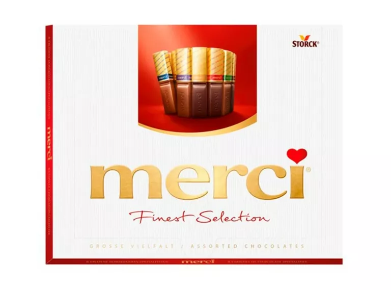 CZEKOLADKI MERCI FINEST SELECTION BOMBONIERKA 250 G