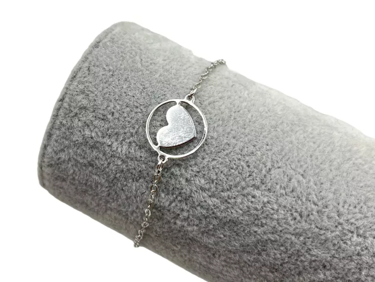 DELIKATNY SREBNY KOMPLET SERDUSZSKA SREBRO 925 WG:5,6G, P:925