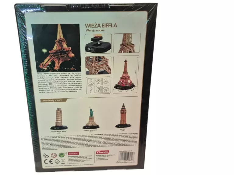 puzzle-3d-wieza-eiffla-led-cubic-fun-53el-ean-gtin-6944588205348