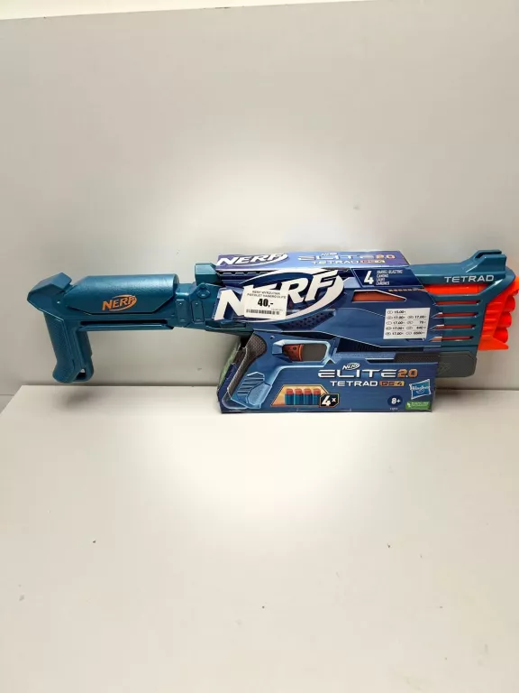 NERF WYRZUTNIA PISTOLET HASBRO ELITE 2.0 TETRAD QS 4 F5025 4 X STRZAŁKI