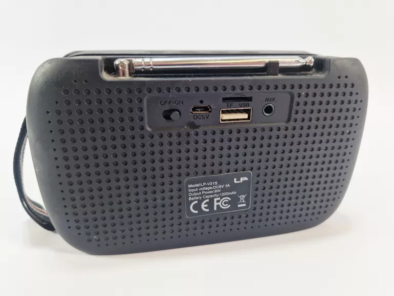 GŁOŚNIK LP-V21S | LP | 8W | CZARNY | Z FUNKCJA RADIA