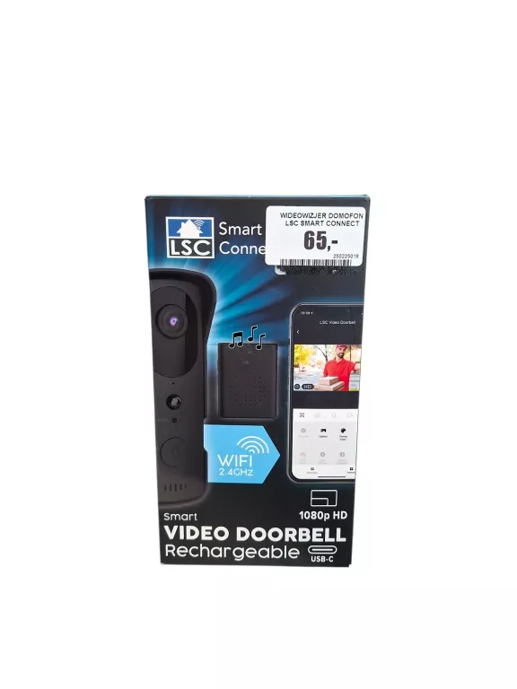 WIDEOWIZJER DOMOFON LSC SMART CONNECT VIDEO DOORBELL 1080P