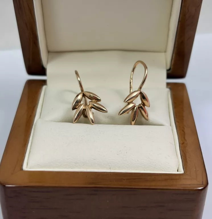 WYRÓB JUBILERSKI PIĘKNE ZŁOTE  KOLCZYKI 583