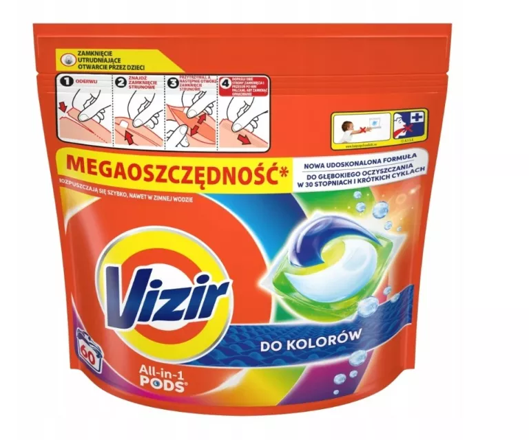 VIZIR KAPSUŁKI DO PRANIA KOLOR, 60 PRAŃ