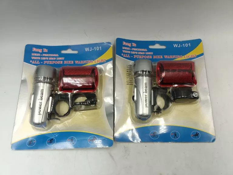 ZESTAW ROWEROWY LAMPKI I ZAPIĘCIA 2SZT