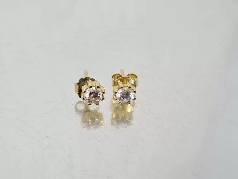 ZŁOTA PARA KOLCZYKÓW Z CYRKONIĄ 585