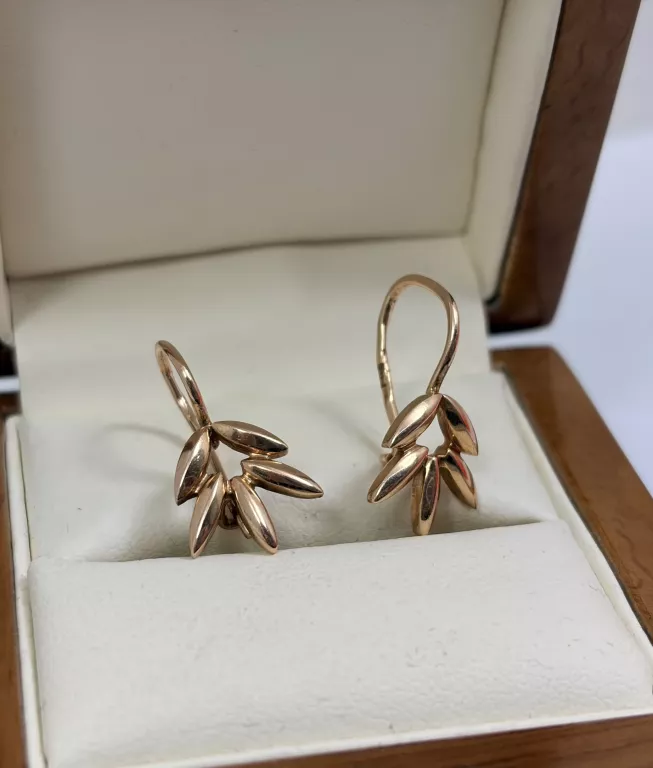 WYRÓB JUBILERSKI PIĘKNE ZŁOTE  KOLCZYKI 583