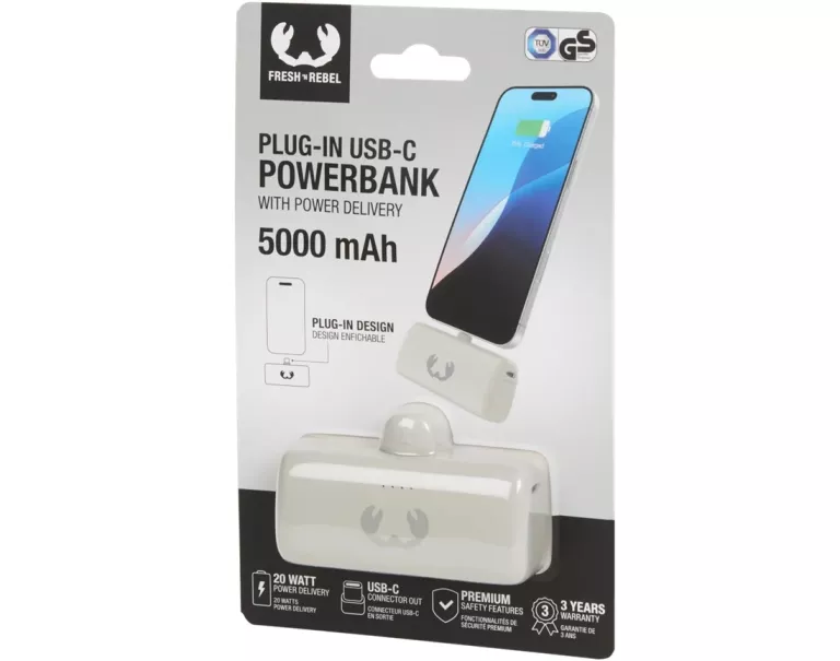POWERBANK TYPU PLUG-IN FRESH ’N REBEL 5000 MAH 20 W 8720249813576