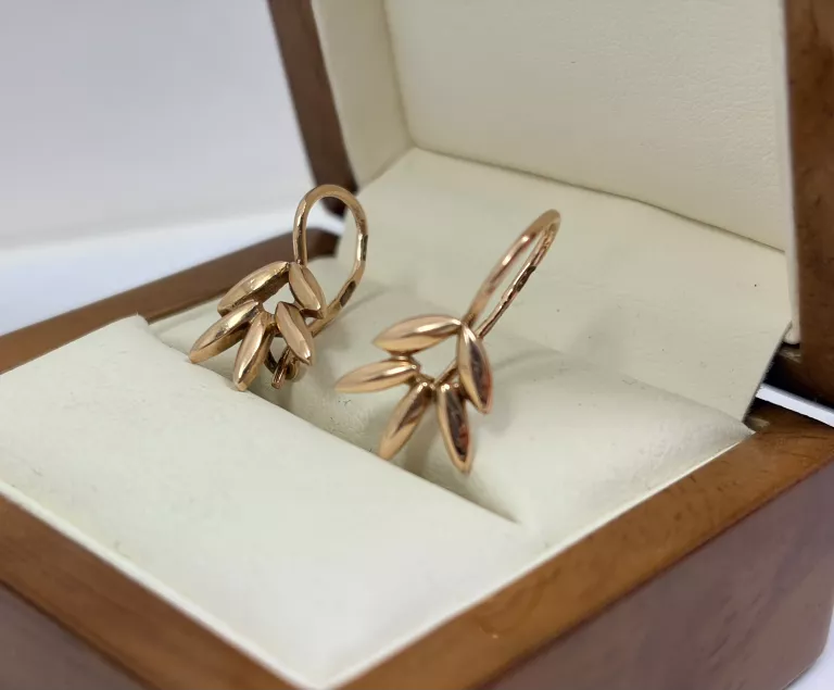 WYRÓB JUBILERSKI PIĘKNE ZŁOTE  KOLCZYKI 583