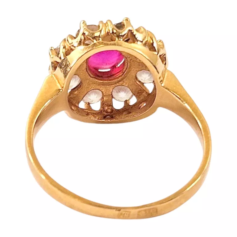 PRZEŚLICZNY ZŁOTY PIERŚCIONEK 14K P.585 3,64 G / ROZMIAR: 13