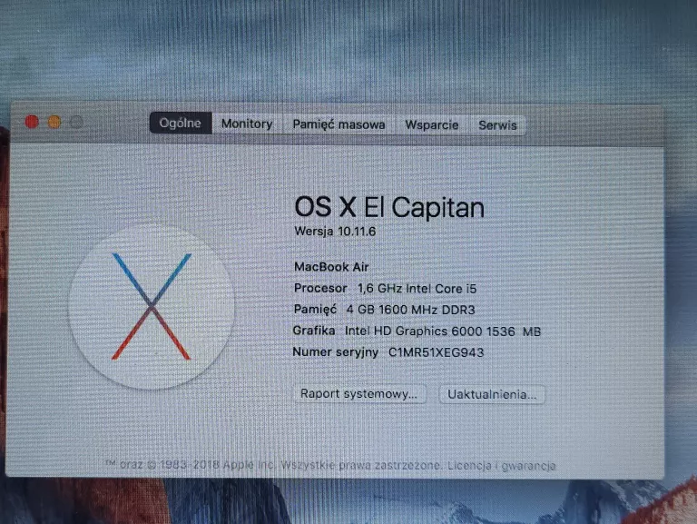 laptop-apple-macbook-air-a1466-2015-intel-i54gb-ramintelhd6000128gb-ssd-przekatna-ekranu-1330