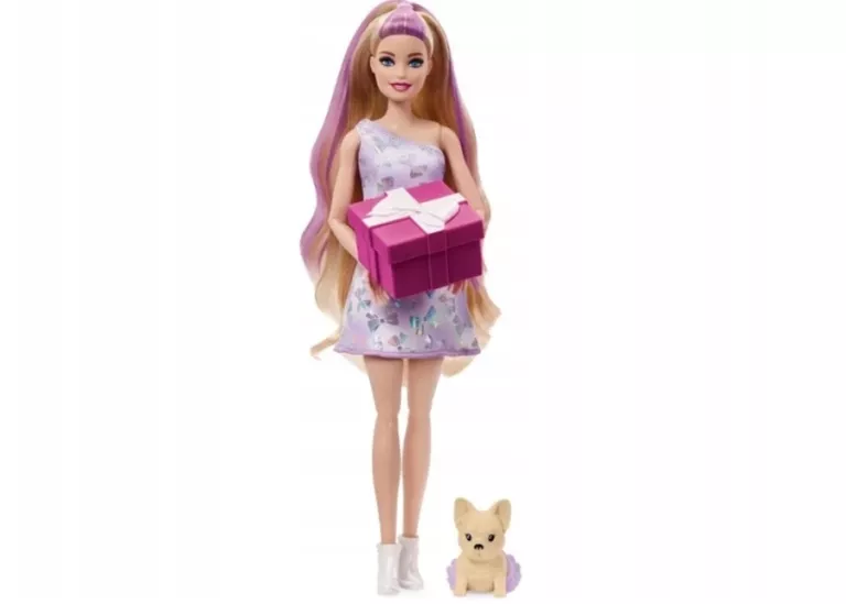 MATTEL BARBIE PARTY UNBOXED LALKA Z SERII: URODZINY + PIES CHIHUAHUA ZA606
