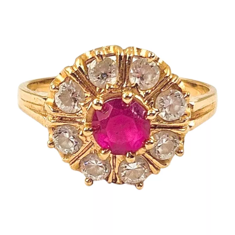 PRZEŚLICZNY ZŁOTY PIERŚCIONEK 14K P.585 3,64 G / ROZMIAR: 13