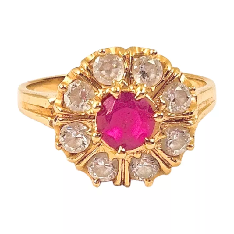 PRZEŚLICZNY ZŁOTY PIERŚCIONEK 14K P.585 3,64 G / ROZMIAR: 13