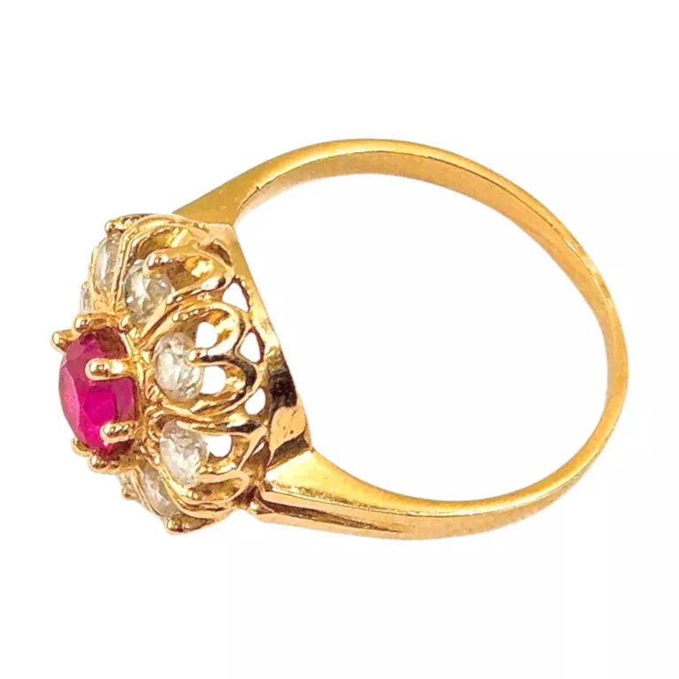 PRZEŚLICZNY ZŁOTY PIERŚCIONEK 14K P.585 3,64 G / ROZMIAR: 13