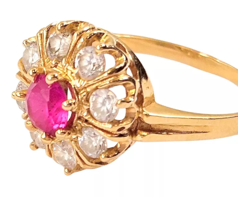 PRZEŚLICZNY ZŁOTY PIERŚCIONEK 14K P.585 3,64 G / ROZMIAR: 13