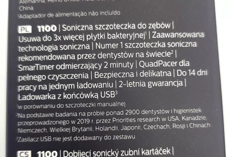 SZCZOTECZKA SONICZNA DO ZĘBÓW PHILIPS SONICARE 1100