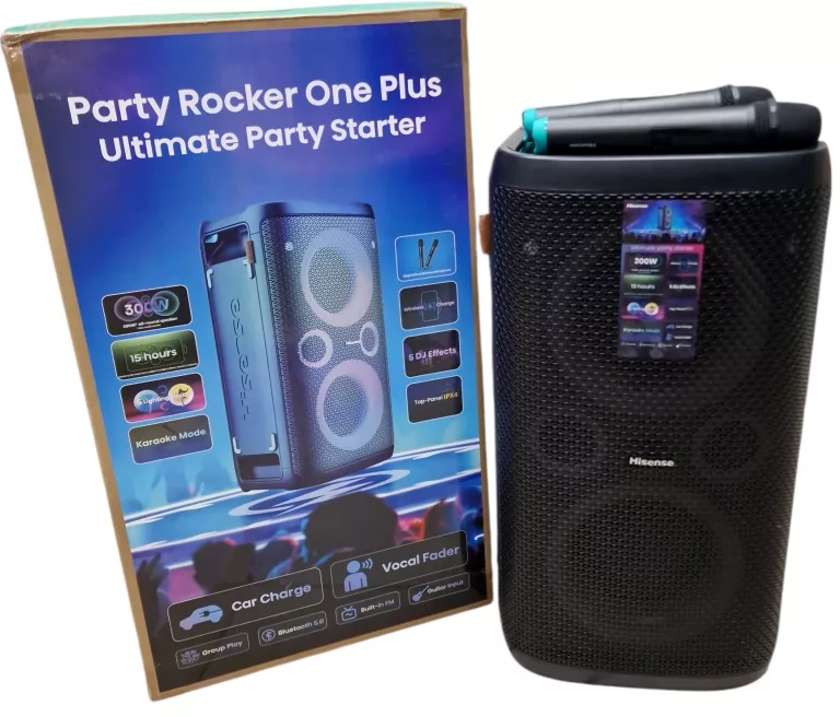 GŁOŚNIK HISENSE PARTY ROCKER ONE PLUS KOMPLET GWARANCJA