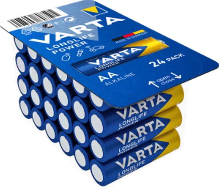 BATERIE ALKALICZNE VARTA LONGLIFE POWER AA 1,5V 24 SZT. *STAN FABRYCZNY*