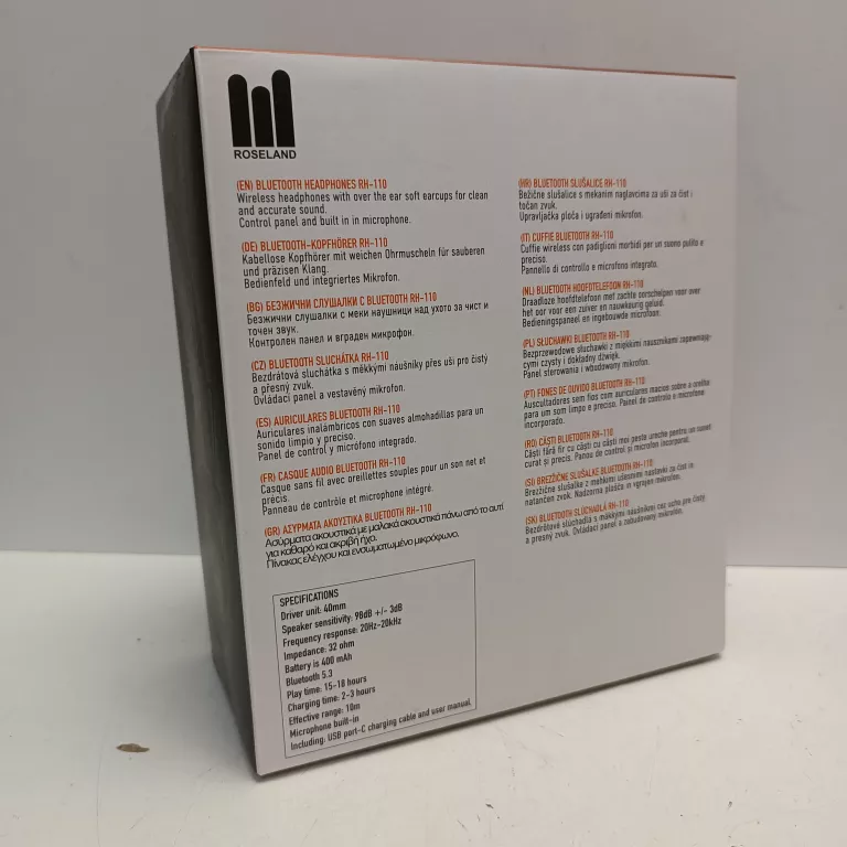 SŁUCHAWKI BEZPRZEWODOWE BLUETOOTH ROSELAND RH-110 8721098341692