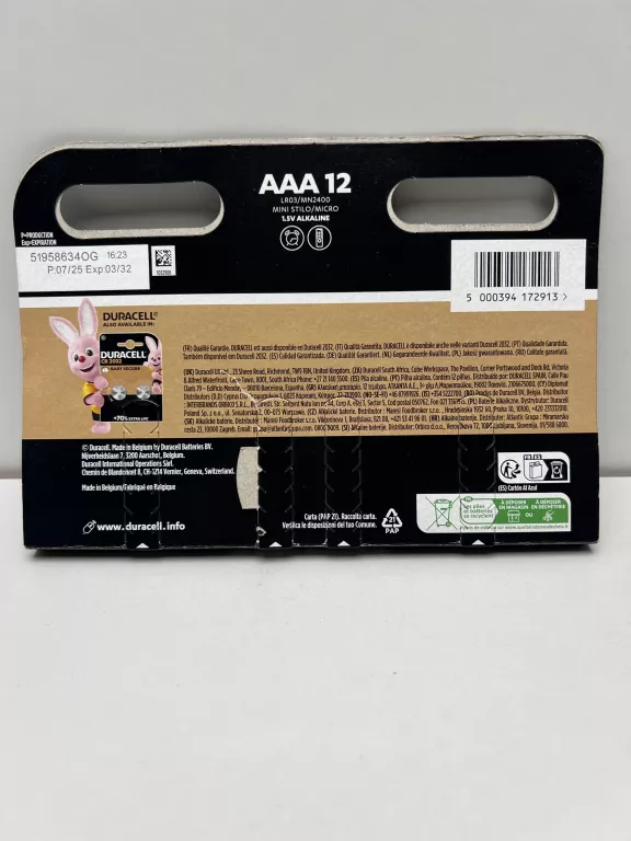 BATERIE DURACELL EVRYDAY ALKALINE AAA12