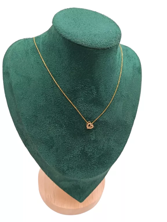 ZŁOTY ŁAŃCUSZEK 333 Z ZAWIESZKĄ SERCE