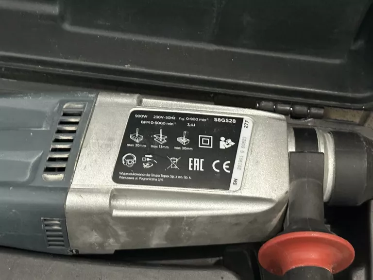 MŁOTOWIERTARKA GRAPHITE SDS PLUS 900 W 58G528 WALIZKA