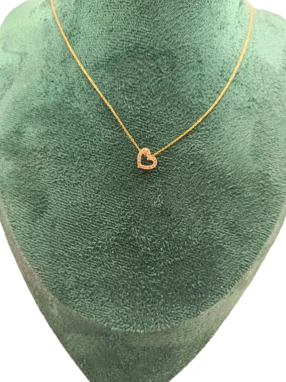 ZŁOTY ŁAŃCUSZEK 333 Z ZAWIESZKĄ SERCE