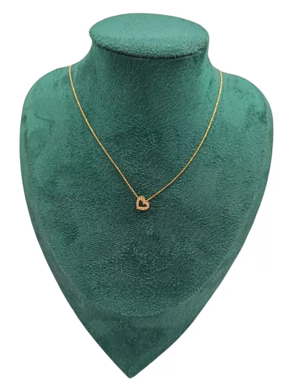 ZŁOTY ŁAŃCUSZEK 333 Z ZAWIESZKĄ SERCE