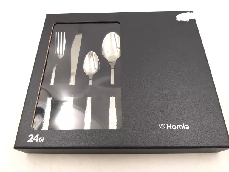 ZESTAW SZTUĆCÓW MARTELLO Z MŁOTKOWANĄ RĄCZKĄ SREBRNE 24 SZT. HOMLA