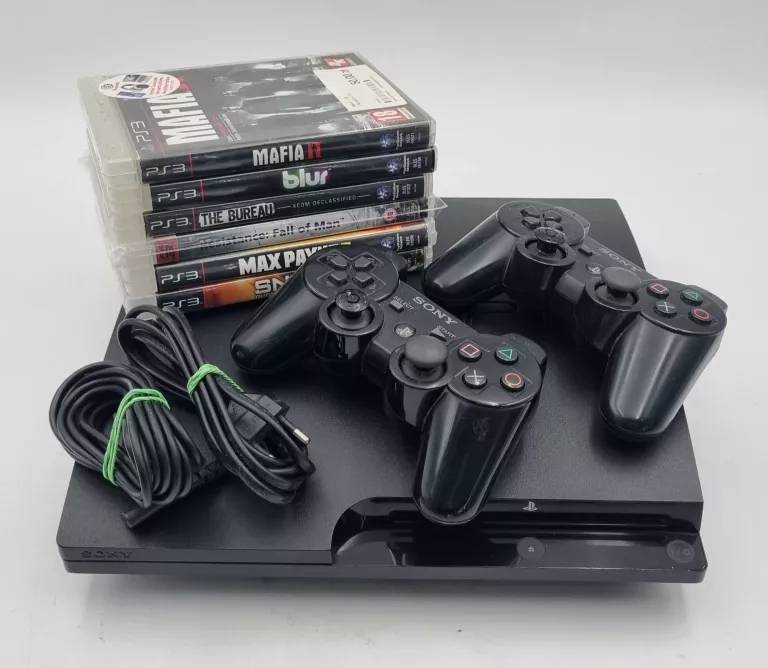 konsola-ps3-slim-cech-3003b-320gb-gry-2x-pad-okablowanie-farbiarska-22e-mosina