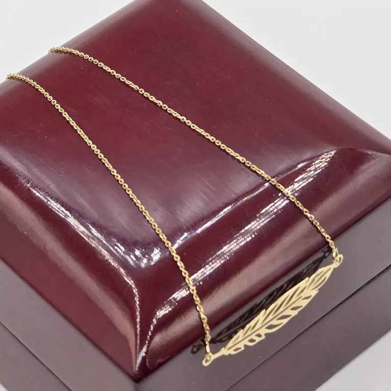 zloty-lancuszek-ankier-pioro-333-085g-45cm-dlugosc-calkowita-4000