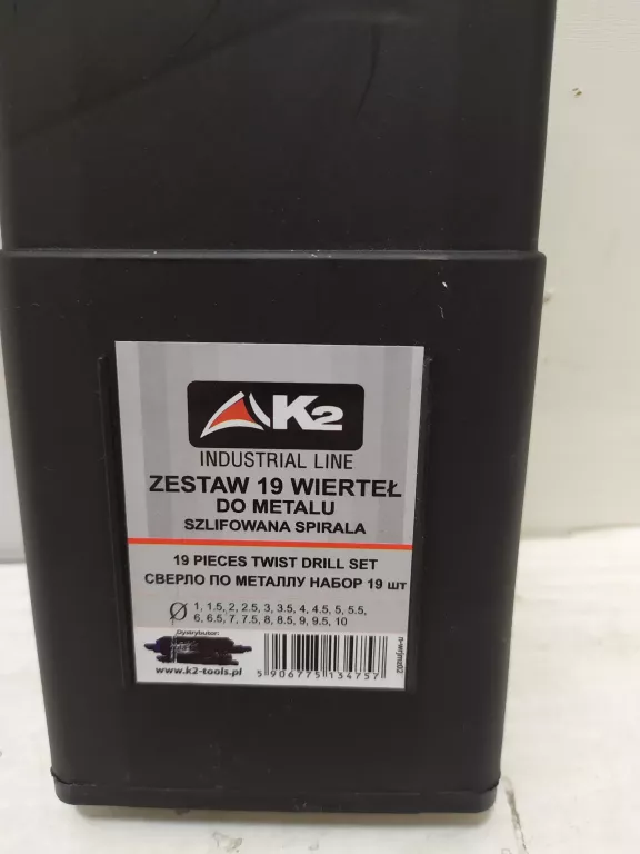 zestaw-19-wiertel-do-metalu-k2-ean-gtin-5906775134757