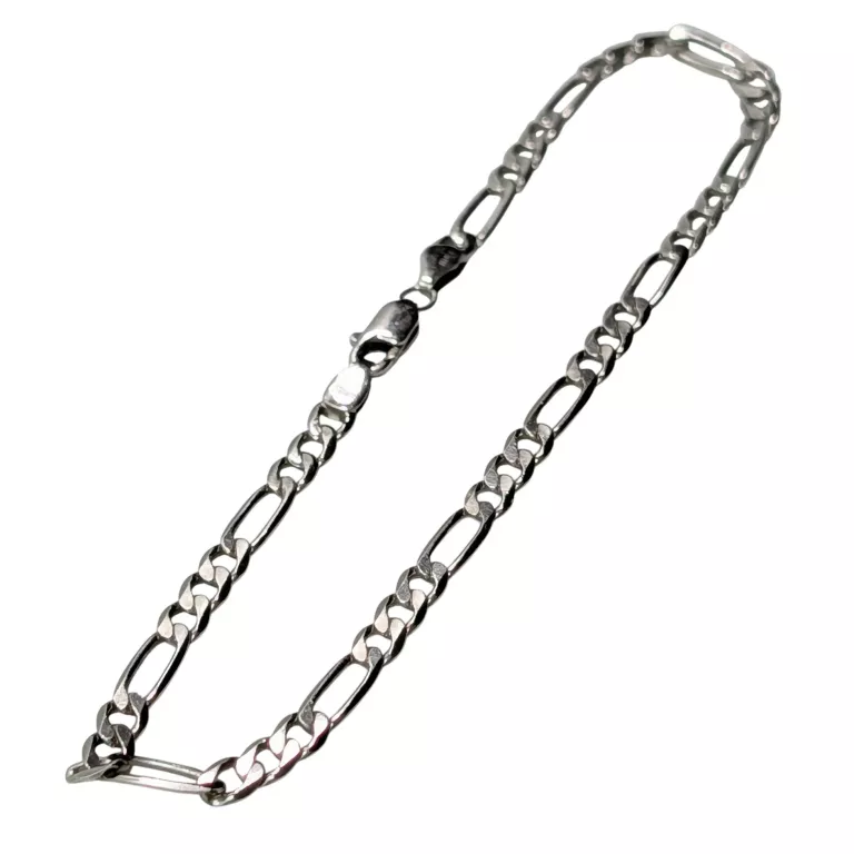 piekna-srebrna-bransoletka-figaro-18cm-256g-wp-8-slupsk