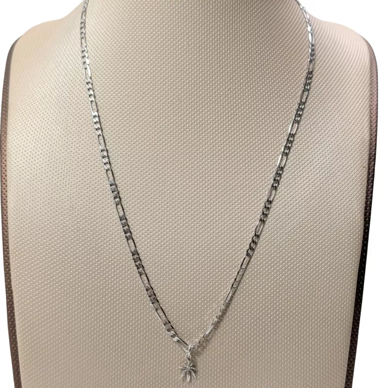 piekny-srebrny-lancuszek-figaro-z-zawieszka-46cm-608g-wp-8-slupsk