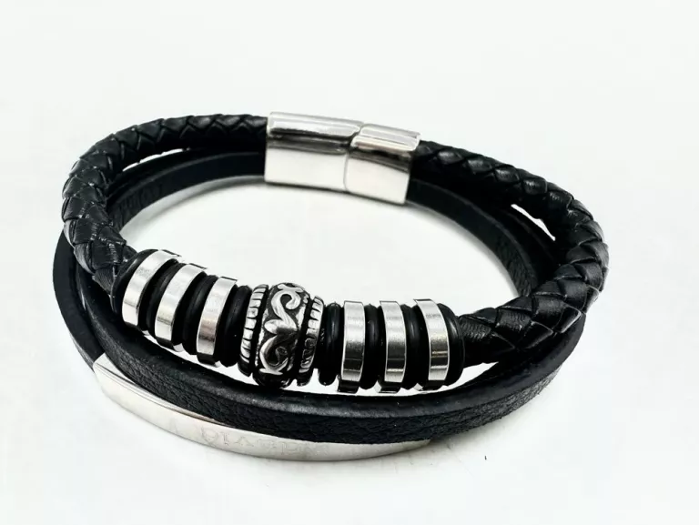 personalizowana-bransoletka-meska-skorzana-david-bronowicka-80-krakow