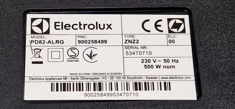 odkurzacz-elekrolux-silence-pd82-alrg-stan-bdb-bardzo-cichy-kod-producenta-pd82-alrg