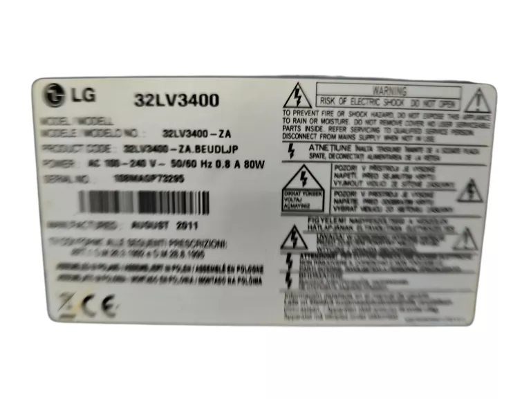 telewizor-lg-32lv-3400-ean-gtin-8808992266075