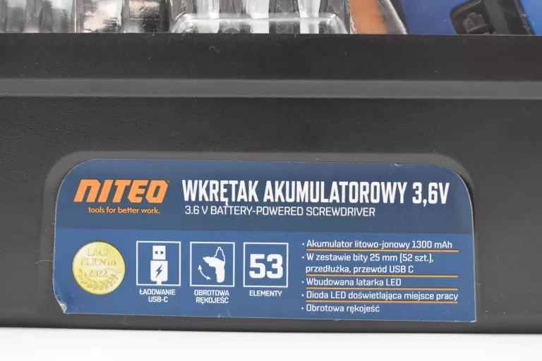 WKRĘTARKA NITEO AKUMULATOROWA 3,6V NSD01-25-23