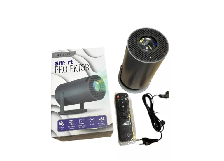 PROJEKTOR FOREVER FP-100 SMART LED WIFI BLUETOOTH FULL HD 150" BIAŁY