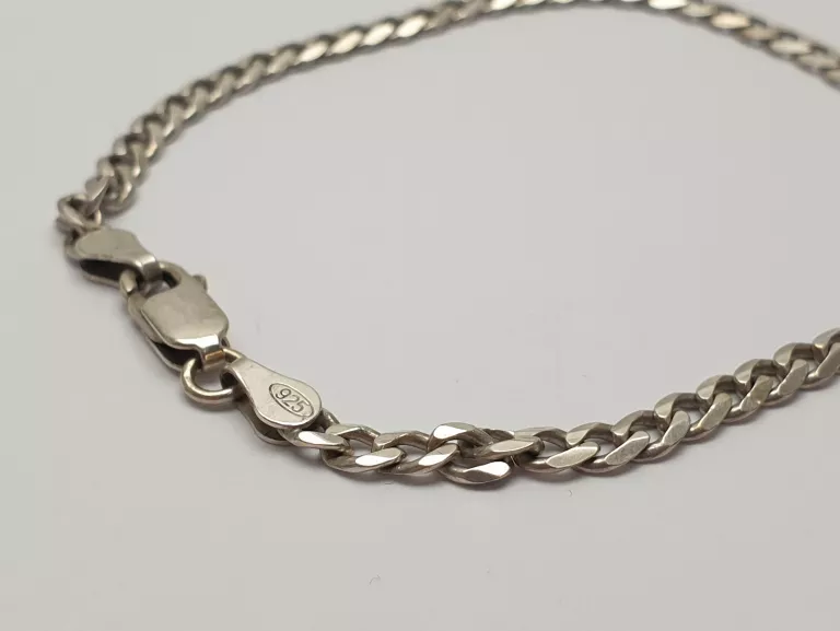 SREBRO - WYRÓB JUBILERSKI UŻYWANY BRANSOLETKA PANCERKA 925