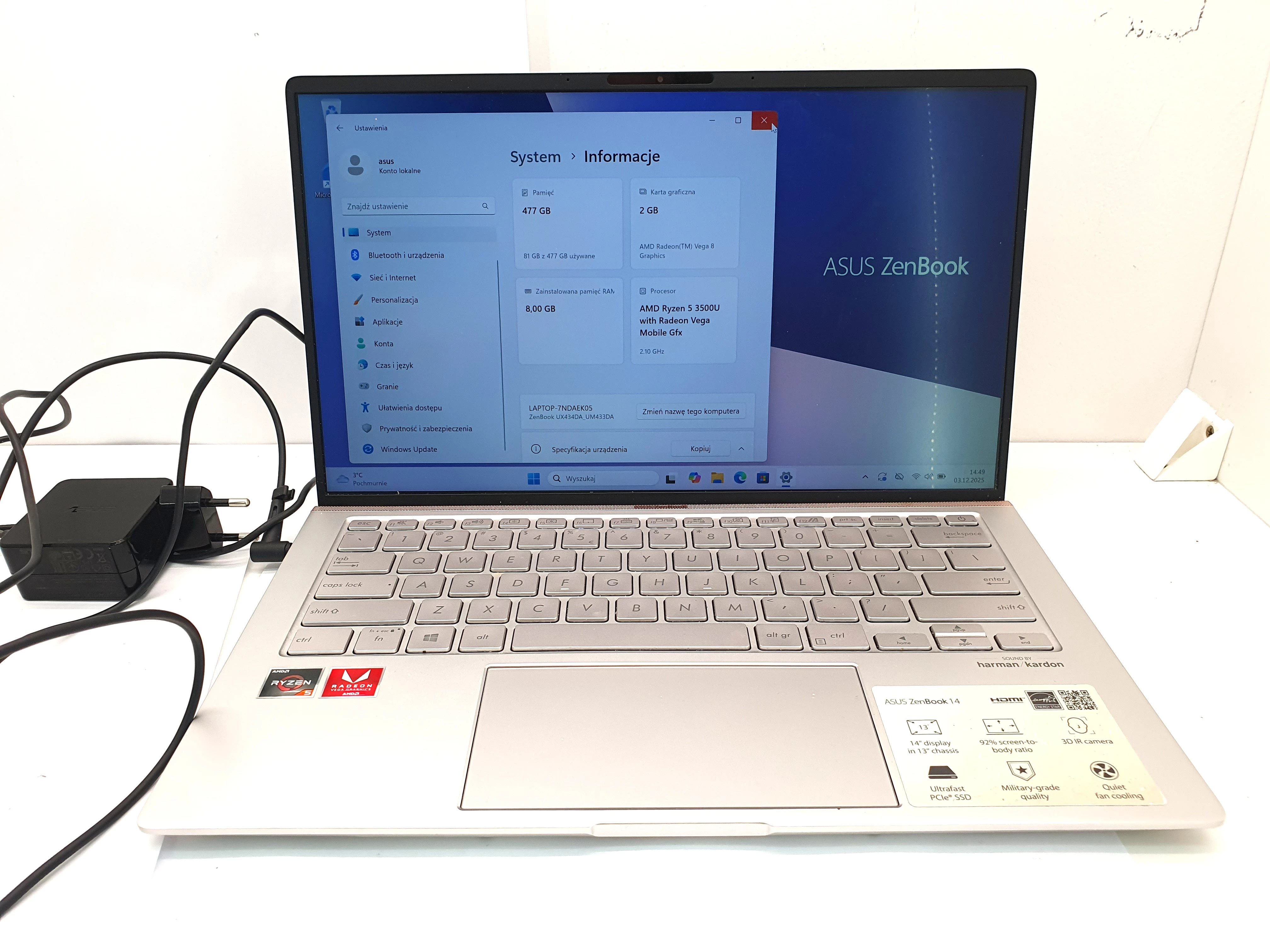 laptop-asus-zenbook-14-amd-ryzen-5-3500u-8512gb-ssd-kod-producenta-4718017509152