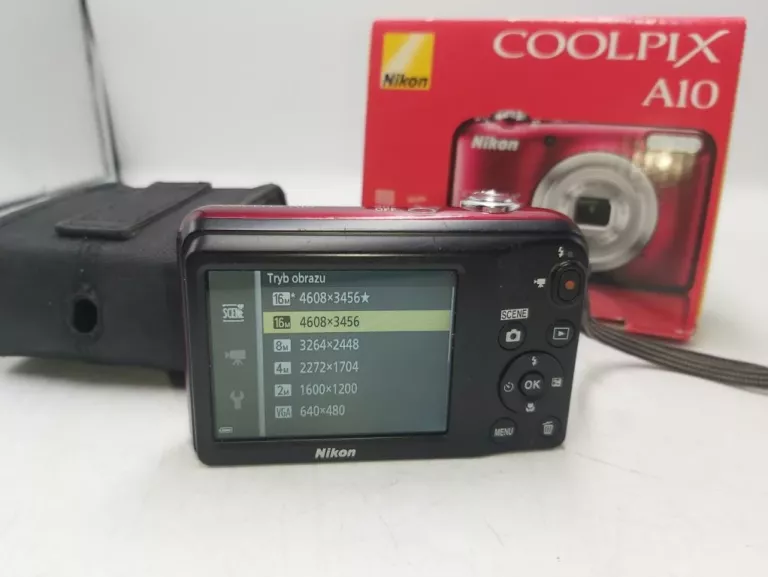 APARAT NIKON COOLPIX A10 BDB, ETUI, PUDEŁKO!!!