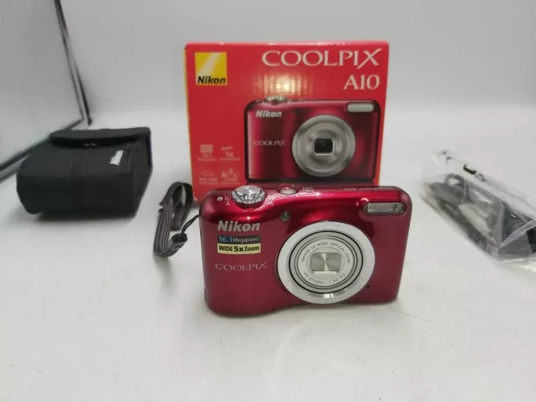 APARAT NIKON COOLPIX A10 BDB, ETUI, PUDEŁKO!!!