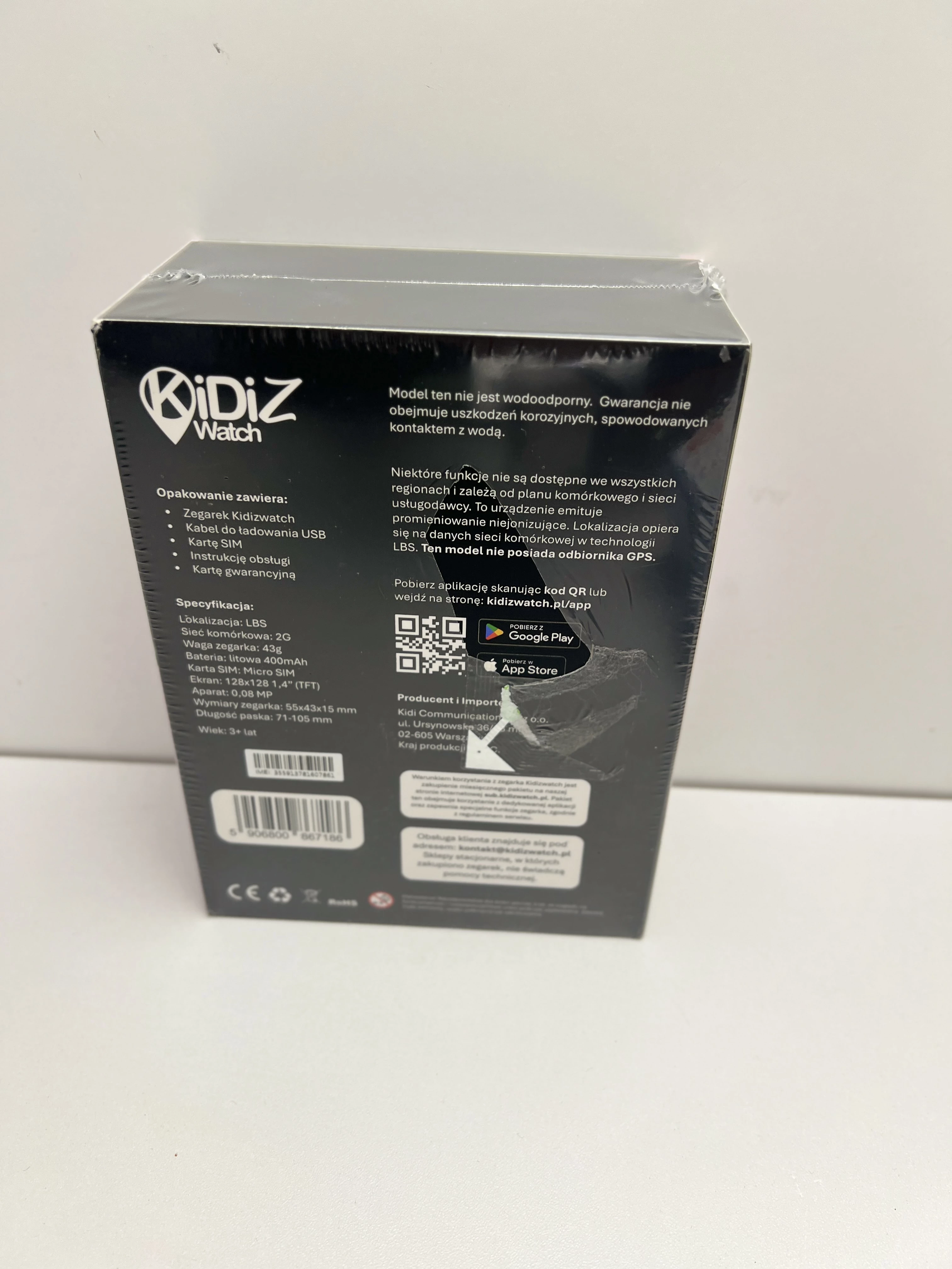 smartwatch-dla-dzieci-kidizwatch-kidiz-fiber-rozowy-ean-gtin-5906800867186