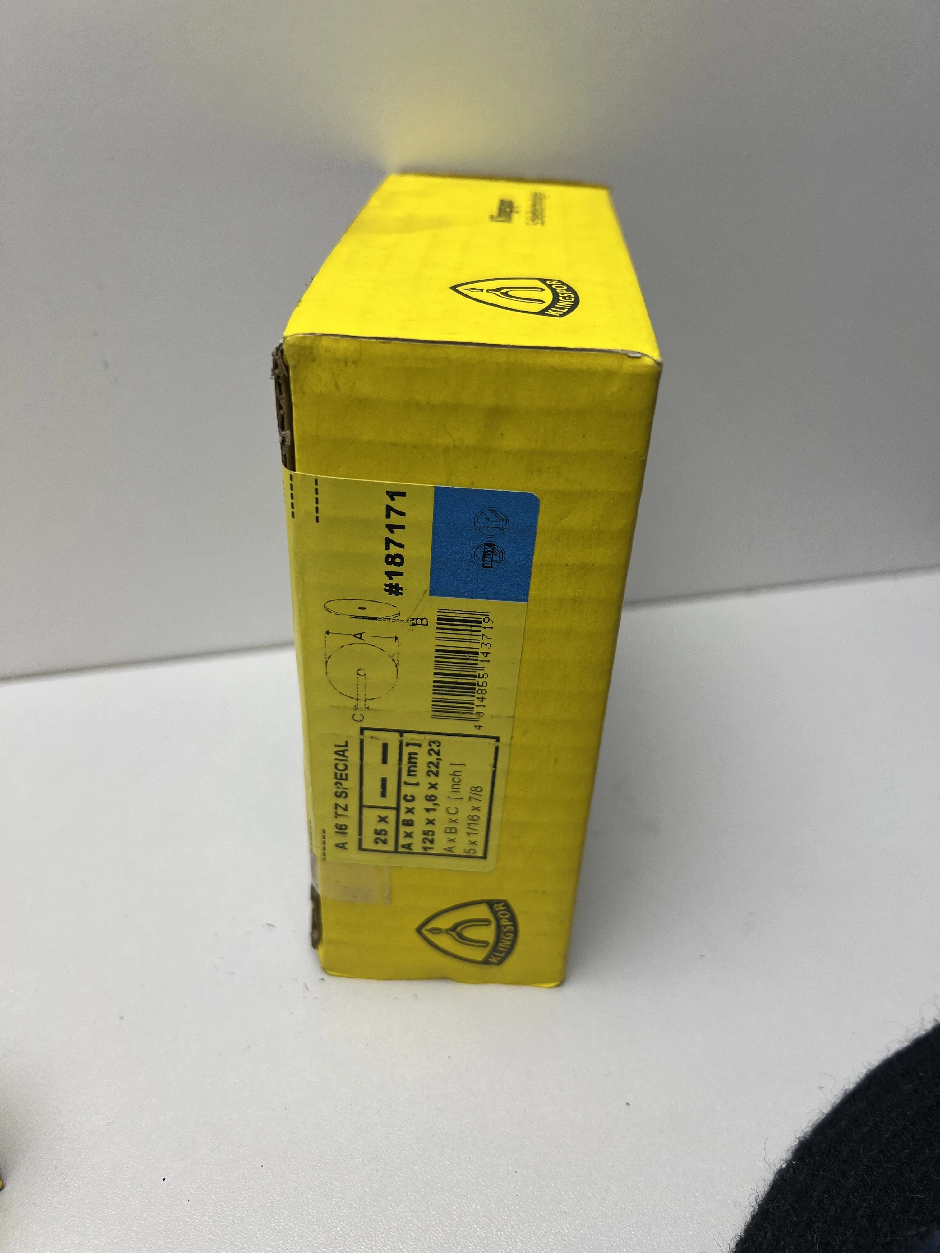 tarcza-t41-125x16x2223-mm-a46-tz-special-klingspor-187171-x-25-sztuk-ean-gtin-4014855143719